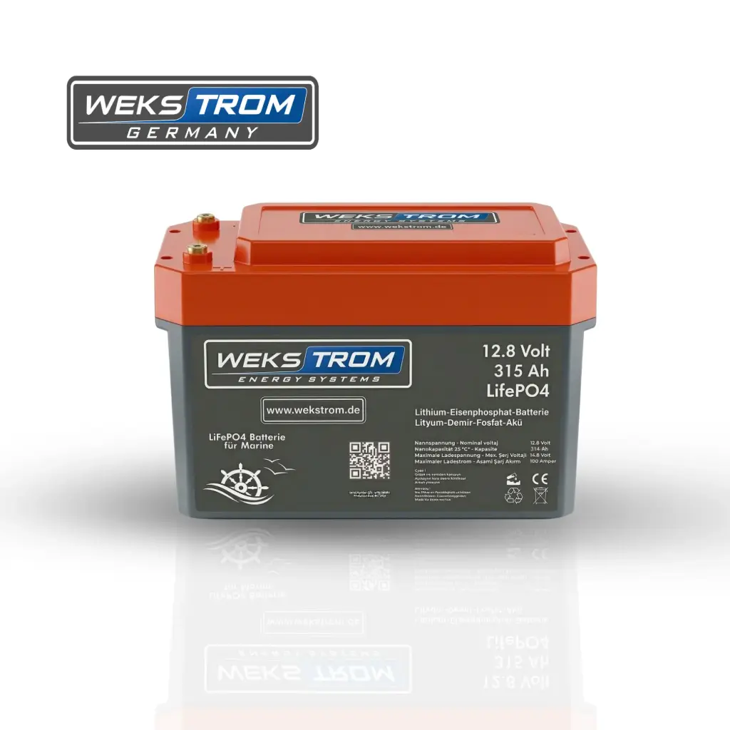 WEKSTROM GERMANY Lityum Demir Fosfat Akü 12,8 V 315 Ah LiFePO4 Bluetooth