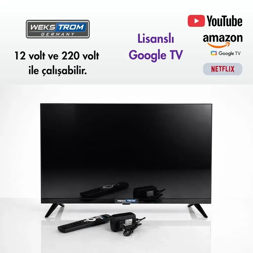 Wisman - Wekstorm  12 Volt - 24 İnç Smart Google lisanslı Televizyon tv