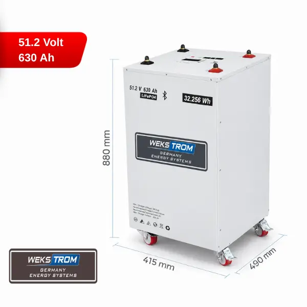 Wekstrom Germany 51,2 V 630 Ah LiFePO₄ Lityum Batarya