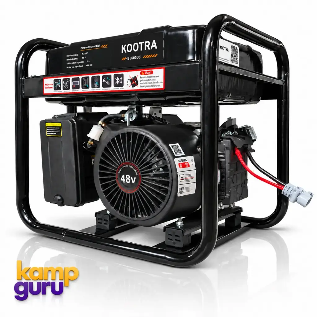 48V 4.5 kW DC Akü Şarj Jeneratörü Açık Kasa Otomatik Çalışma ve Bluetooth Telefon ile Kontrol