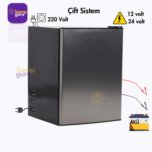 [KG-CIFT-CL-71-ANT] Çift Sistem Cool Life  71 Litre Antrasit Buzdolabı 12/24/220 V